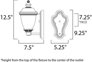 Carriage House VX 6' Single Light Outdoor Wall Mount Light in Oriental Bronze