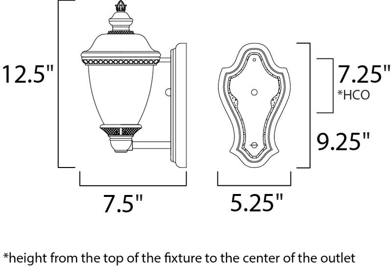 Carriage House VX 6' Single Light Outdoor Wall Mount Light in Oriental Bronze