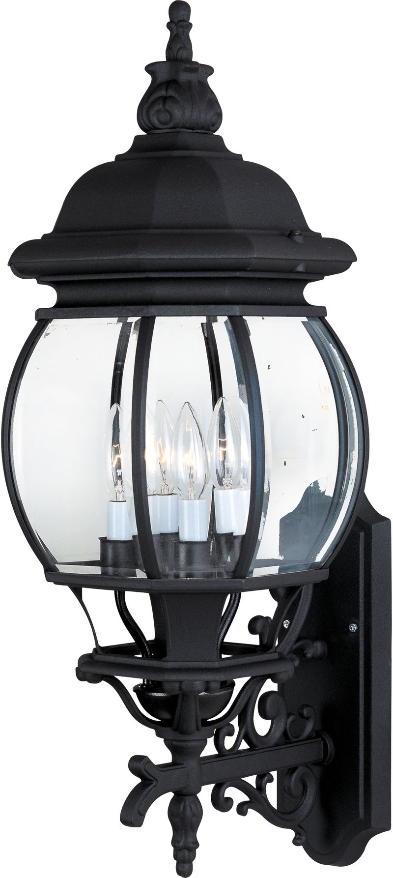 Crown Hill 11' 4 Light Outdoor Wall Mount in Black