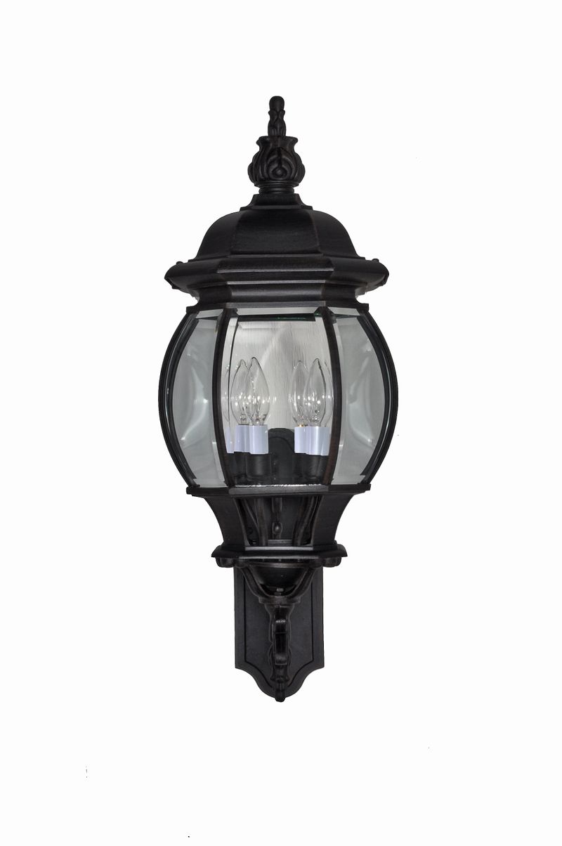 Crown Hill 11' 4 Light Outdoor Wall Mount Light in Black