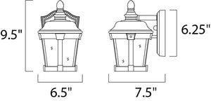 Dover VX 6.5' Single Light Outdoor Wall Mount Light in Bronze
