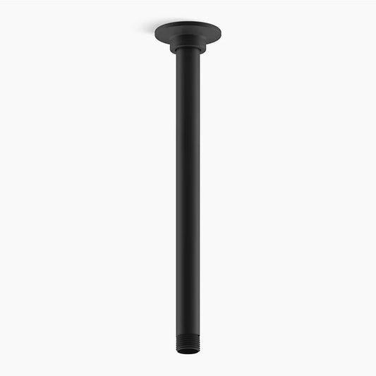 11.94" Shower Arm and Flange in Matte Black