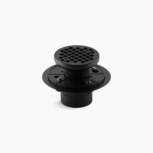 Clearflo Round Shower Drain in Matte Black