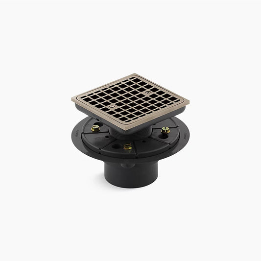 Clearflo Square Shower Drain in Vibrant Brushed Bronze
