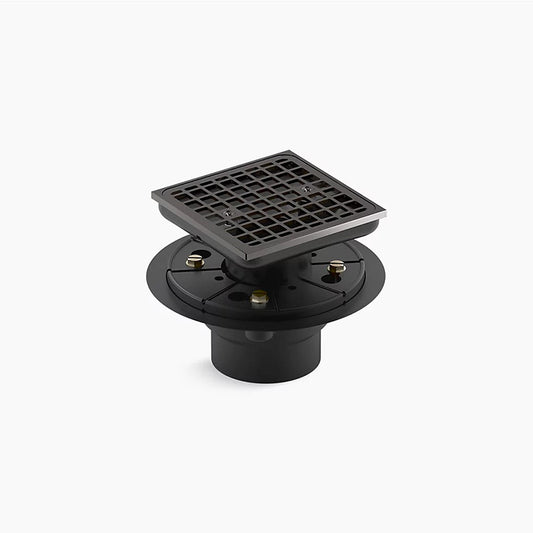 Clearflo Square Shower Drain in Vibrant Titanium