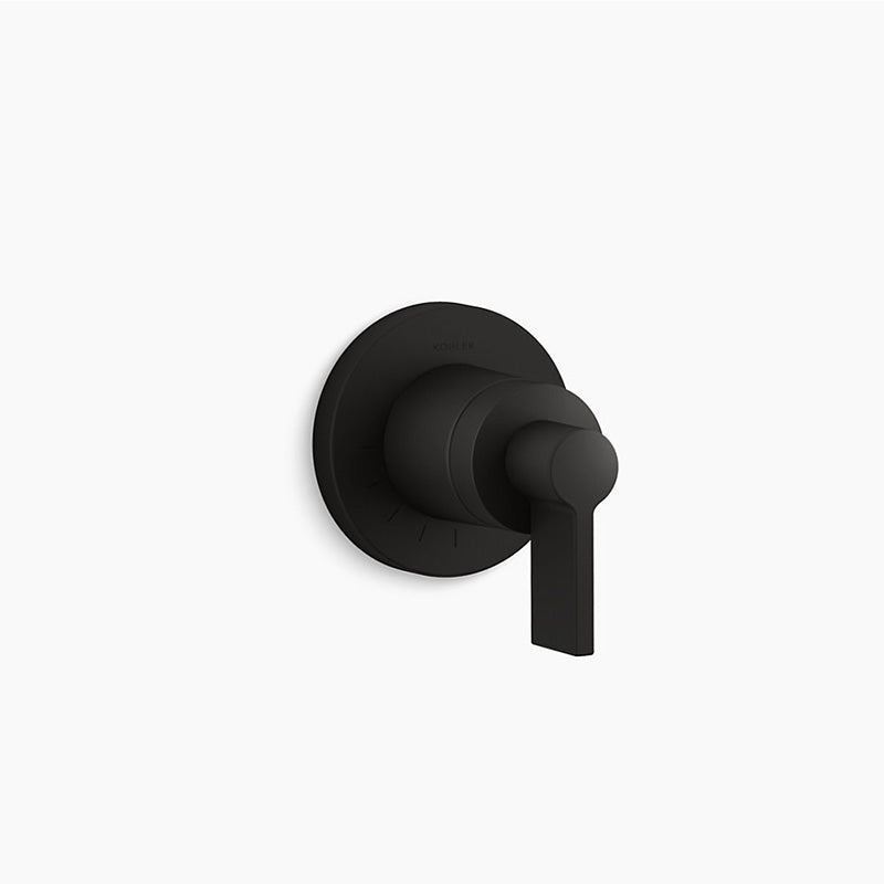 Components Single Lever Handle Volume Control Trim in Matte Black