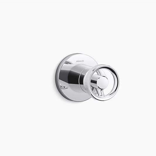 Components Single Knob Handle Transfer Valve Trim in Polished Chrome