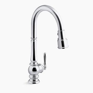 Artifacts Pull-Down Kitchen Faucet in Polished Chrome
