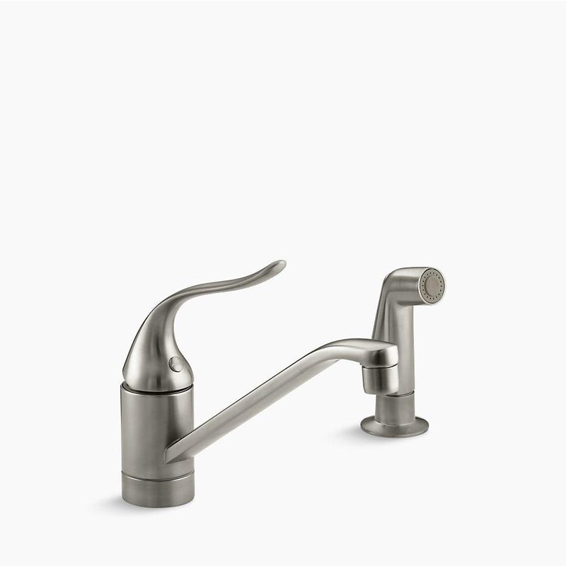 Coralais Single-Handle Kitchen Faucet in Vibrant Brushed Nickel