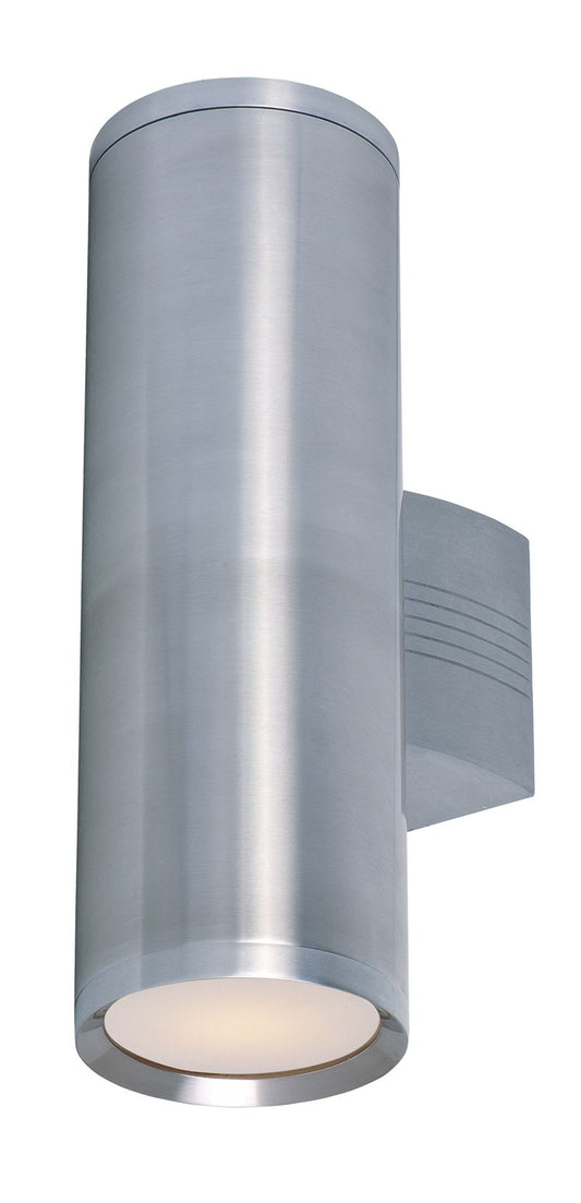 Lightray 5" 2 Light Outdoor Wall Sconce in Brushed Aluminum - Integrated Bulbs