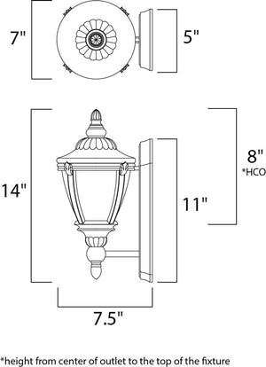 Morrow Bay DC 7' Single Light Outdoor Wall Mount Light in Earth Tone