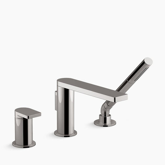Composed Roman Tub Filler in Vibrant Titanium