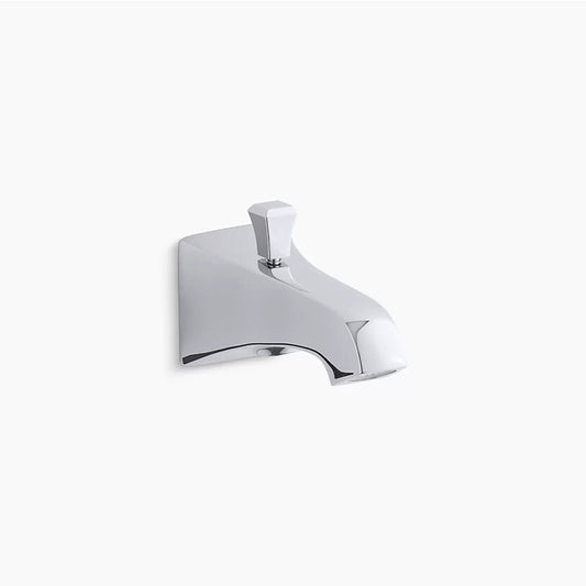 Memoirs Stately Tub Spout in Polished Chrome with Deco Lift Rod