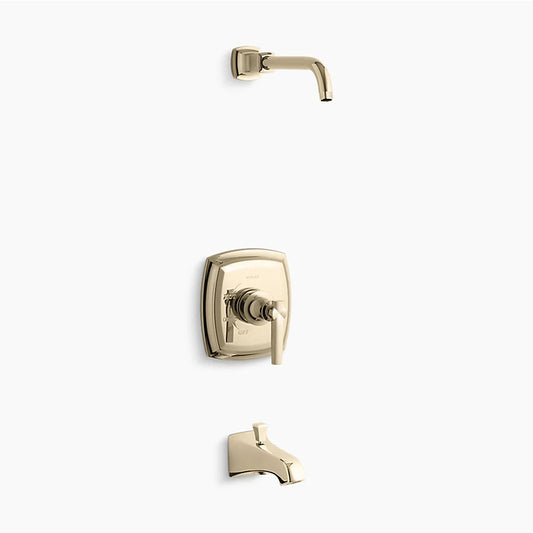 Margaux Single Lever Handle Tub & Shower Faucet in Vibrant French Gold - Less Showerhead