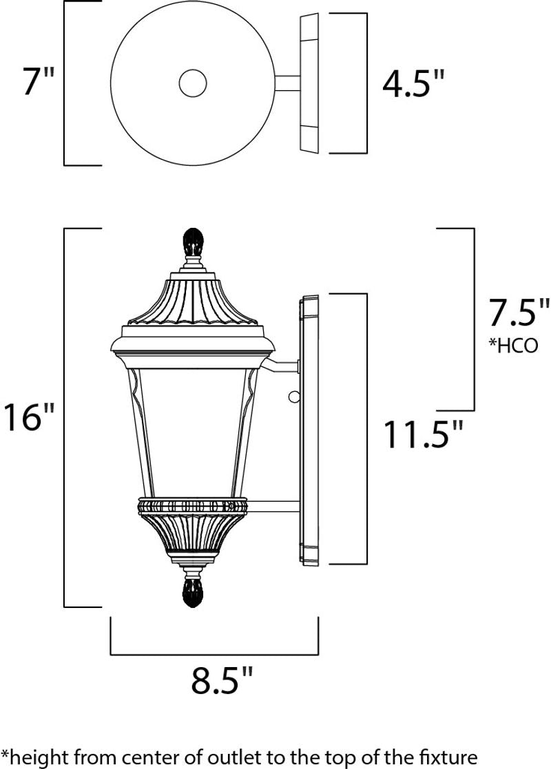 Odessa 7' Single Light Outdoor Wall Mount Light in Espresso