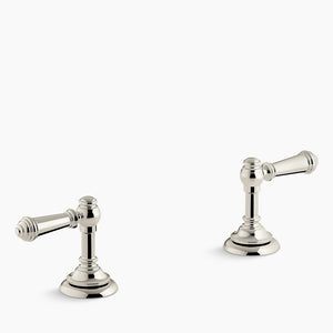 Artifacts Bathroom Faucet Lever Handles in Vibrant Polished Nickel
