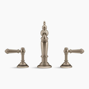Artifacts Bathroom Faucet Lever Handles in Vibrant Polished Nickel