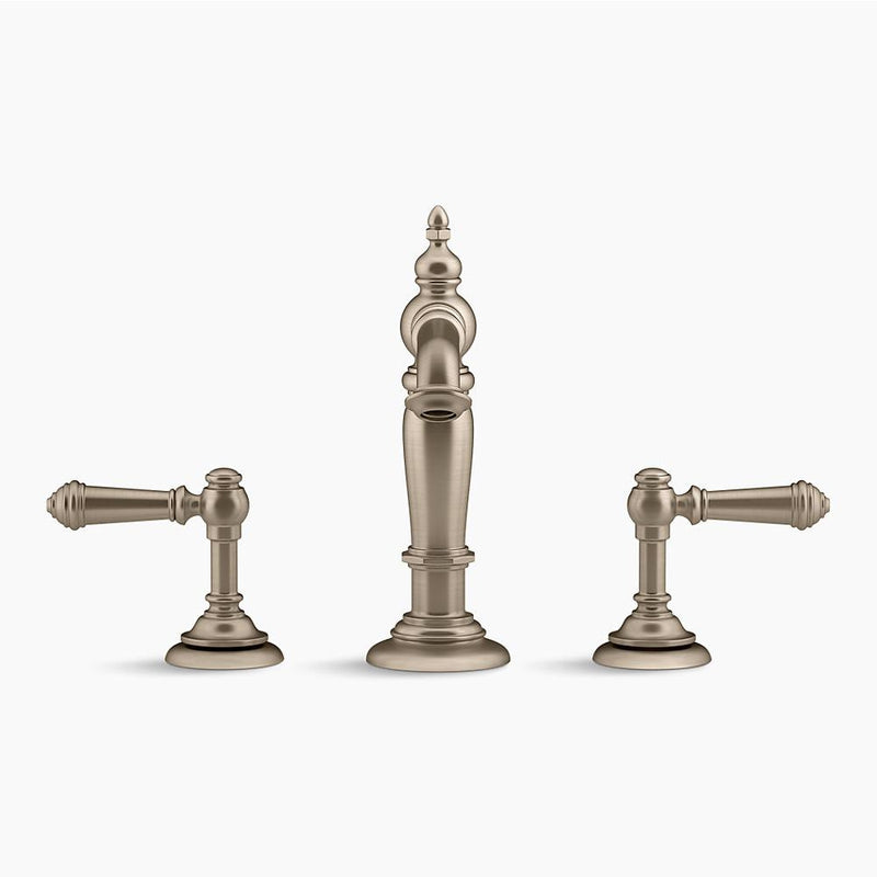 Artifacts Bathroom Faucet Lever Handles in Vibrant Polished Nickel