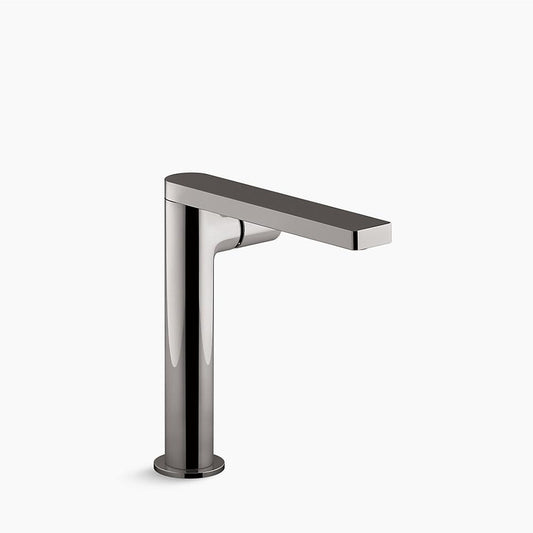 Composed Tall Vessel Pure Single-Handle Bathroom Faucet in Vibrant Titanium