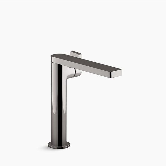 Composed Tall Vessel Single-Handle Bathroom Faucet in Vibrant Titanium