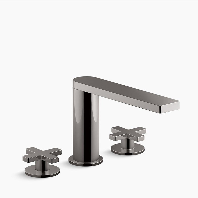 Composed Widespread Two-Handle Bathroom Faucet in Vibrant Titanium