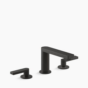 Composed Widespread Two-Handle Bathroom Faucet in Matte Black