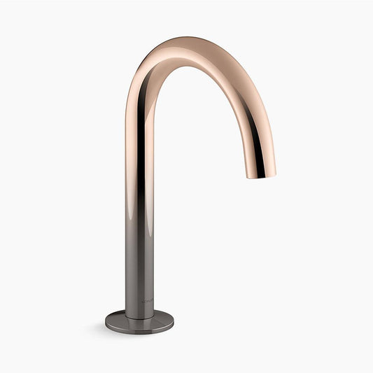Components Bathroom Faucet Spout in Vibrant Ombre Titanium/Rose Gold - Less Handles