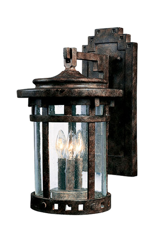 Santa Barbara VX 9" 3 Light Outdoor Wall Mount in Sienna
