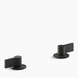 Components Bathroom Faucet Lever Handles in Matte Black - Less Spout