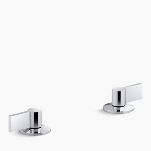Components Bathroom Faucet Lever Handles in Polished Chrome - Less Spout