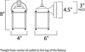 Side Door 4.5' Single Light Outdoor Wall Mount Light in Oil Rubbed Bronze