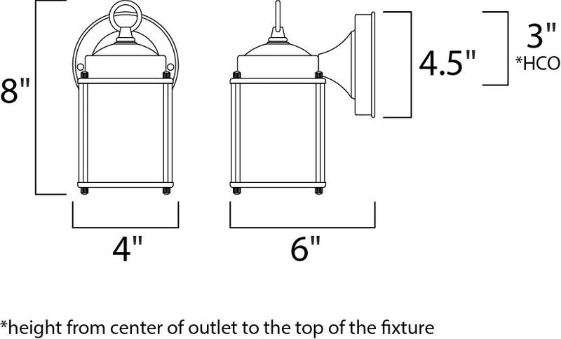 Side Door 4.5' Single Light Outdoor Wall Mount Light in Oil Rubbed Bronze