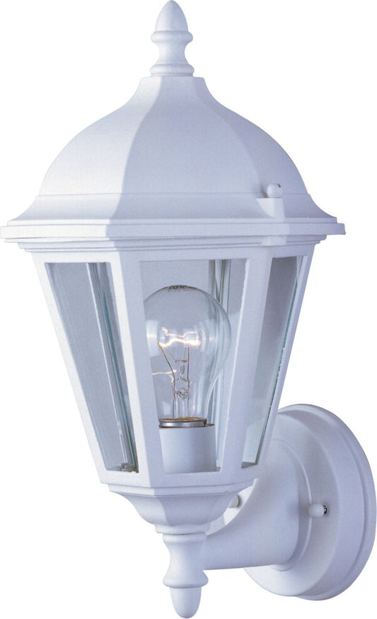 Westlake 8" Single Light Upright Outdoor Wall Mount in White