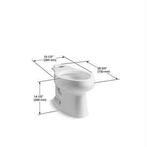 Wellworth Elongated Toilet Bowl in Biscuit