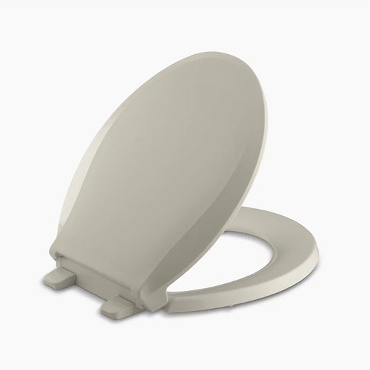 Cachet Quiet-Close Round Toilet Seat in Sandbar