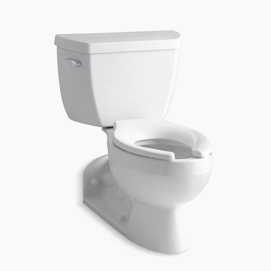Barrington Elongated 1.6 gpf Two-Piece Toilet in White with Toilet Tank Locks