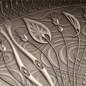 Lilies Lore 14.44' x 17.5' x 5.13' Cast Bronze Undermount Bathroom Sink in Medium Patina