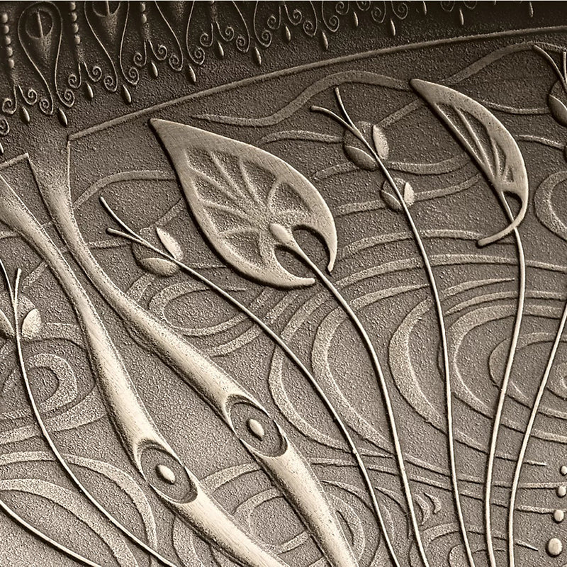 Lilies Lore 14.44' x 17.5' x 5.13' Cast Bronze Undermount Bathroom Sink in Medium Patina