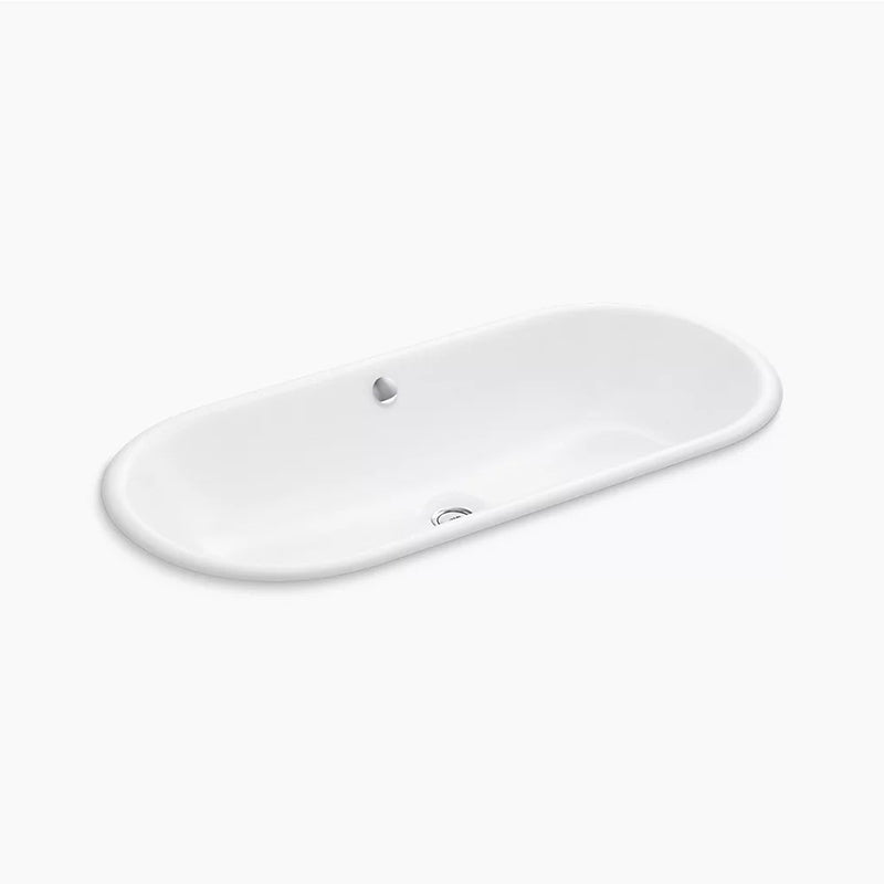 Iron Plains Capsule 15.63' x 33' x 6.69' Enameled Cast Iron Dual-Mount Bathroom Sink in White