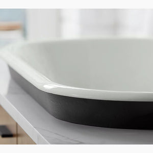 Iron Plains Capsule 15.63' x 33' x 6.69' Enameled Cast Iron Dual-Mount Bathroom Sink in White