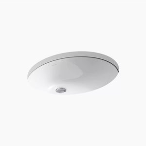 Caxton Oval 17.25' x 21.25' x 7.5' Vitreous China Undermount Bathroom Sink in White