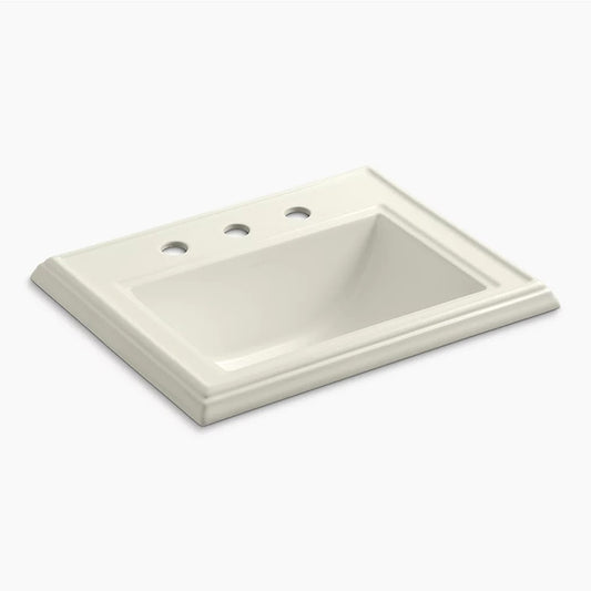 Memoirs Classic 18" x 22.75" x 8.75" Vitreous China Drop-In Bathroom Sink in Biscuit