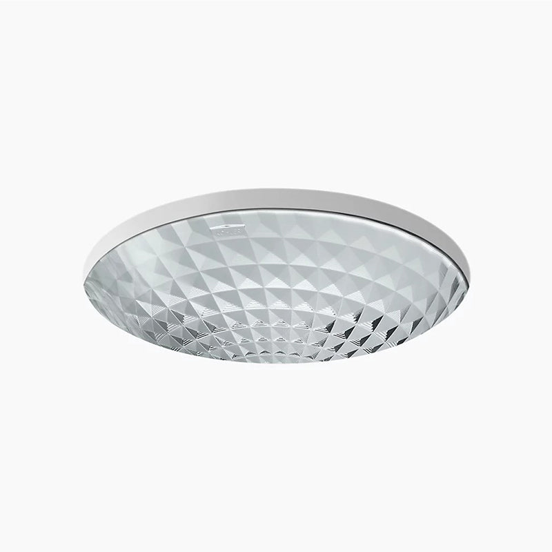 Kallos 16' x 16' x 5.13' Glass Undermount Bathroom Sink in Ice