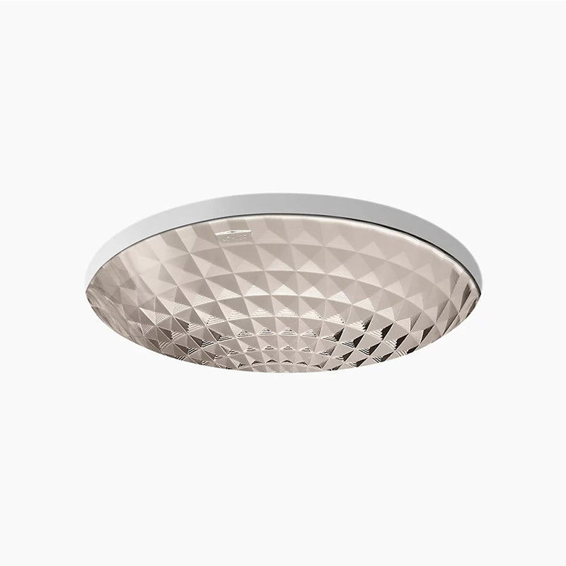 Kallos 16' x 16' x 5.13' Glass Undermount Bathroom Sink in Translucent Doe
