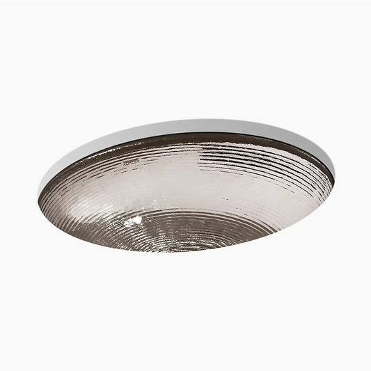 Whist 16.13" x 19" x 5.38" Glass Undermount Bathroom Sink in Translucent Doe