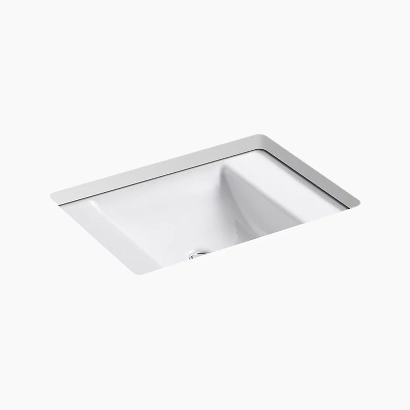 Ledges 16.13' x 22.5' x 6' Enameled Cast Iron Undermount Bathroom Sink in White