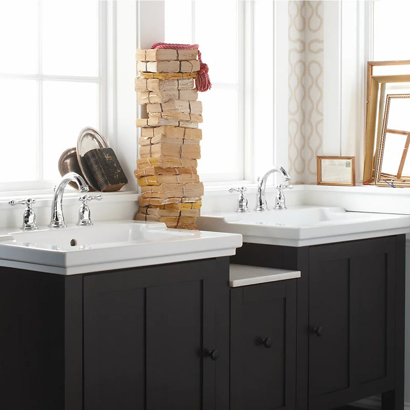 Tresham 19.06' x 25.44' x 7.88' Vitreous China Console Bathroom Sink in White