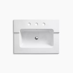 Tresham 19.06' x 25.44' x 7.88' Vitreous China Console Bathroom Sink in White