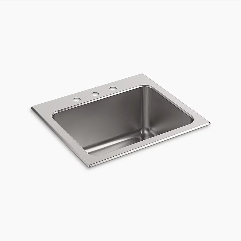 Ballad 22' x 25' x 11.56' Drop-In Laundry Sink in Stainless Steel - 3 Faucets Holes