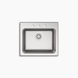 Ballad 22' x 25' x 11.56' Drop-In Laundry Sink in Stainless Steel - 3 Faucets Holes